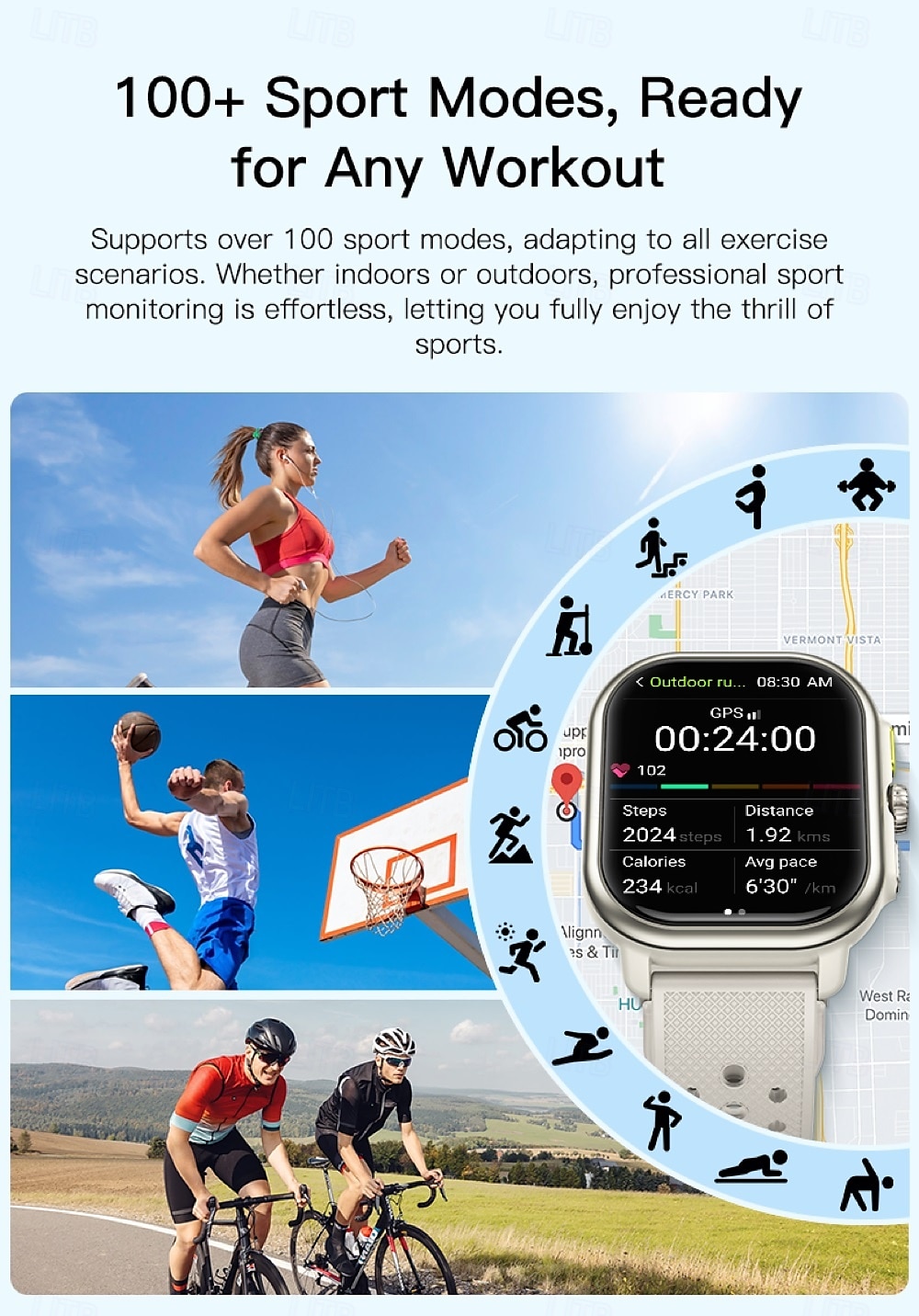 696 P106 Εξυπνο ρολόι 2.06 inch Έξυπνο ρολόι Bluetooth Βηματόμετρο Υπενθύμιση Κλήσης Παρακολούθηση Ύπνου Συμβατό με Android iOS Γυναικεία Άντρες Κλήσεις Hands-Free Υπενθύμιση Μηνύματος IP 67 2025 - $86.99 –P7