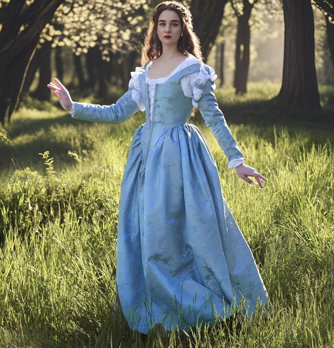 Retro Středověké Renesanční Šaty Plesové šaty Princeznovské Elfí Dámské Keltské Fantazie Královský předvečer Všech svatých Karneval Výkon Párty LARP Dospělé Šaty 2025 - $132.99 –P1