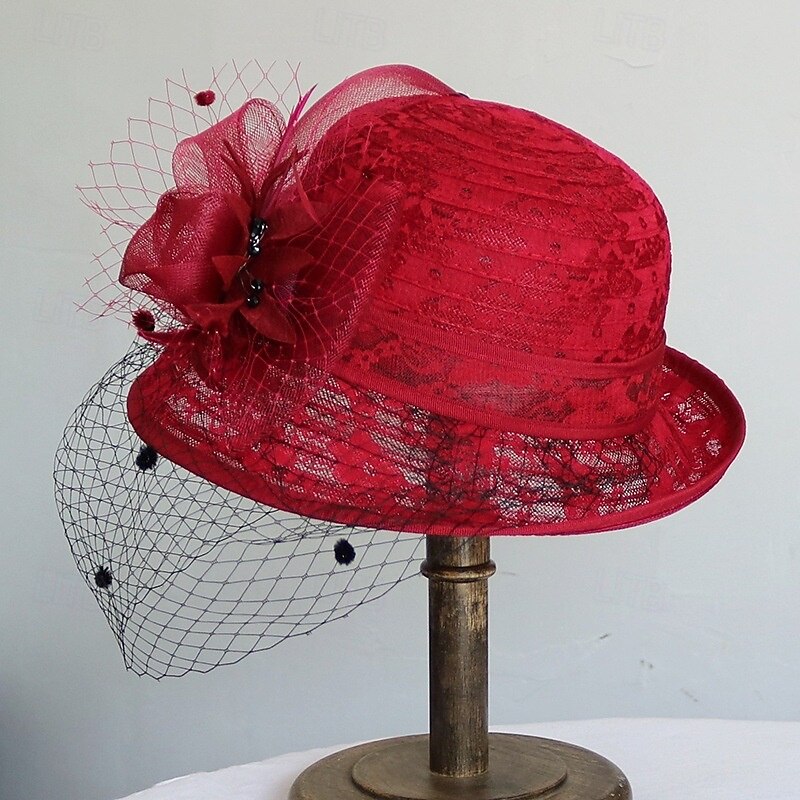 1950s Retro Vintage Hat Women's Valentine's Day Derby Ascot Horse Racing Festival Adults' Hat All Seasons 2026 - $33.99 –P10