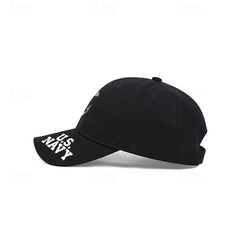 Herren Baseballkappe Sonnenhut Trucker-Kappe Schwarz Dunkelmarine Baumwolle / Polyester-Mischung Bestickt Mode Lässig Täglich Buchstabe Anker Verstellbar Sonnenschutz Atmungsaktiv 2025 - $8.49 –P4