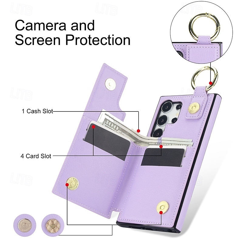 Phone Case For Samsung Galaxy S24 Ultra Plus S24 FE S23 S22 S21 S20 Ultra Plus FE A55 A35 A25 A15 5G A14 A54 A73 A53 A12 A13 Back Cover with Stand Holder Magnetic Zipper Retro TPU PU Leather 2025 - $24.99 –P8