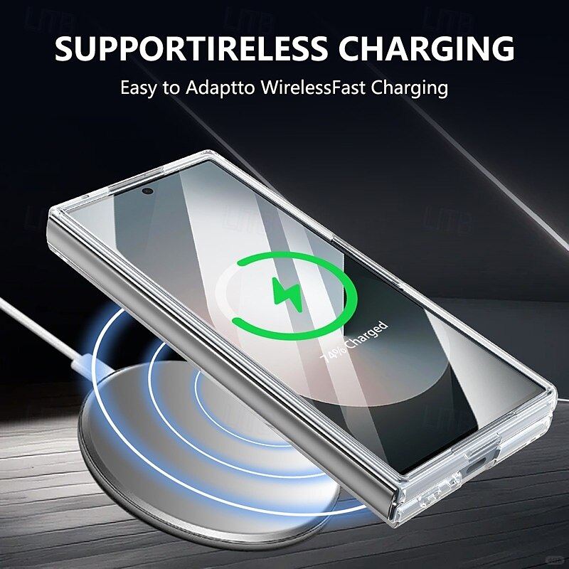 Phone Case For Samsung Galaxy Z Fold 3 Back Cover Magnetic Support Wireless Charging Shockproof Retro PC 2025 - $24.99 –P1