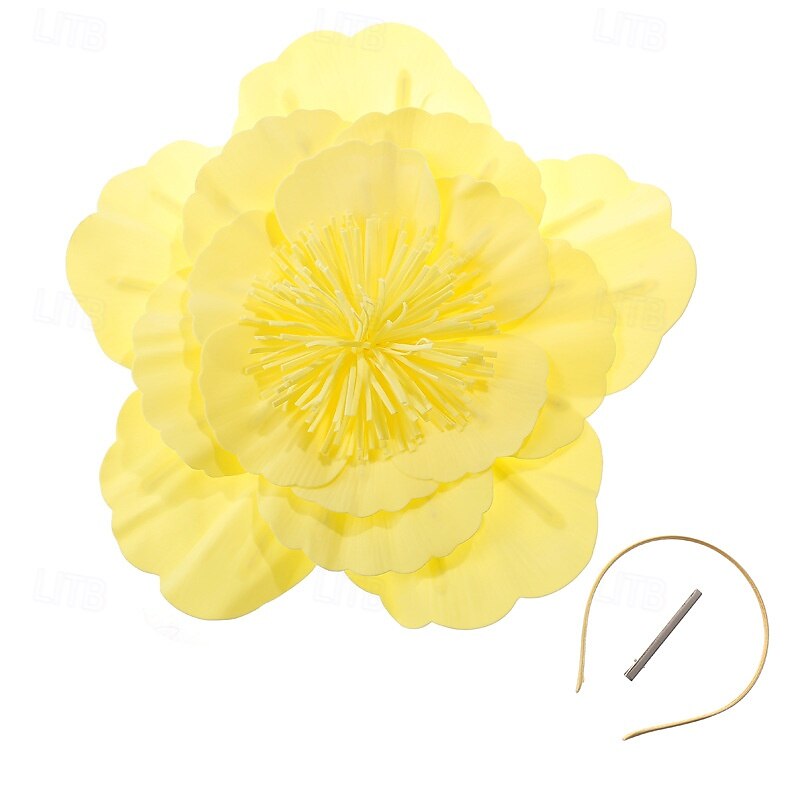Tocados Poliéster Boda Fiesta de Noche Elegante Boda Con Flor Celada Sombreros 2025 - $17.49 –P8