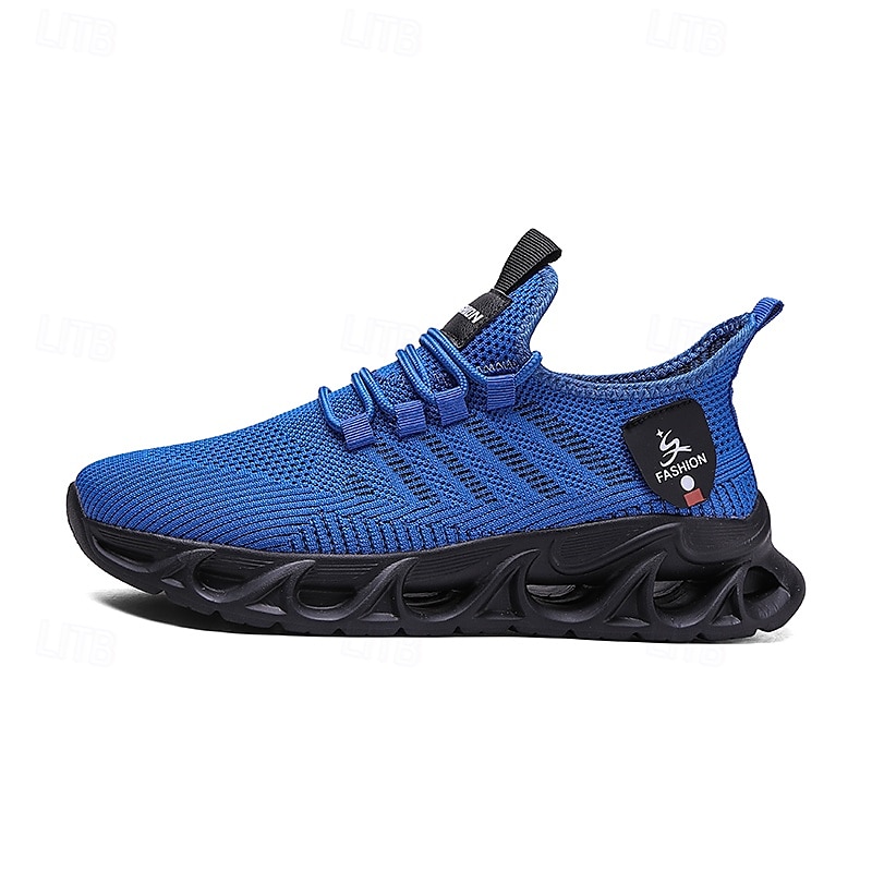 prestandasneakers för män, lätt andningsbar mesh i elektrisk blått, sportiga utomhusskor 2026 - $46.99 –P5