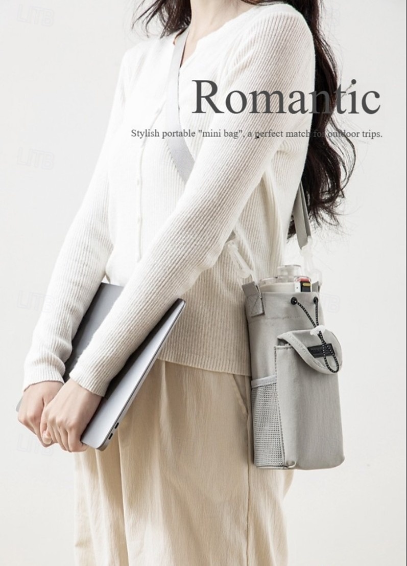 vattentät nylon crossbody-väska för vattenflaskor för utomhusresor, bärbar flaskskyddsväska med axelrem (vattenflaska ingår ej) 2025 - $12.99 –P5