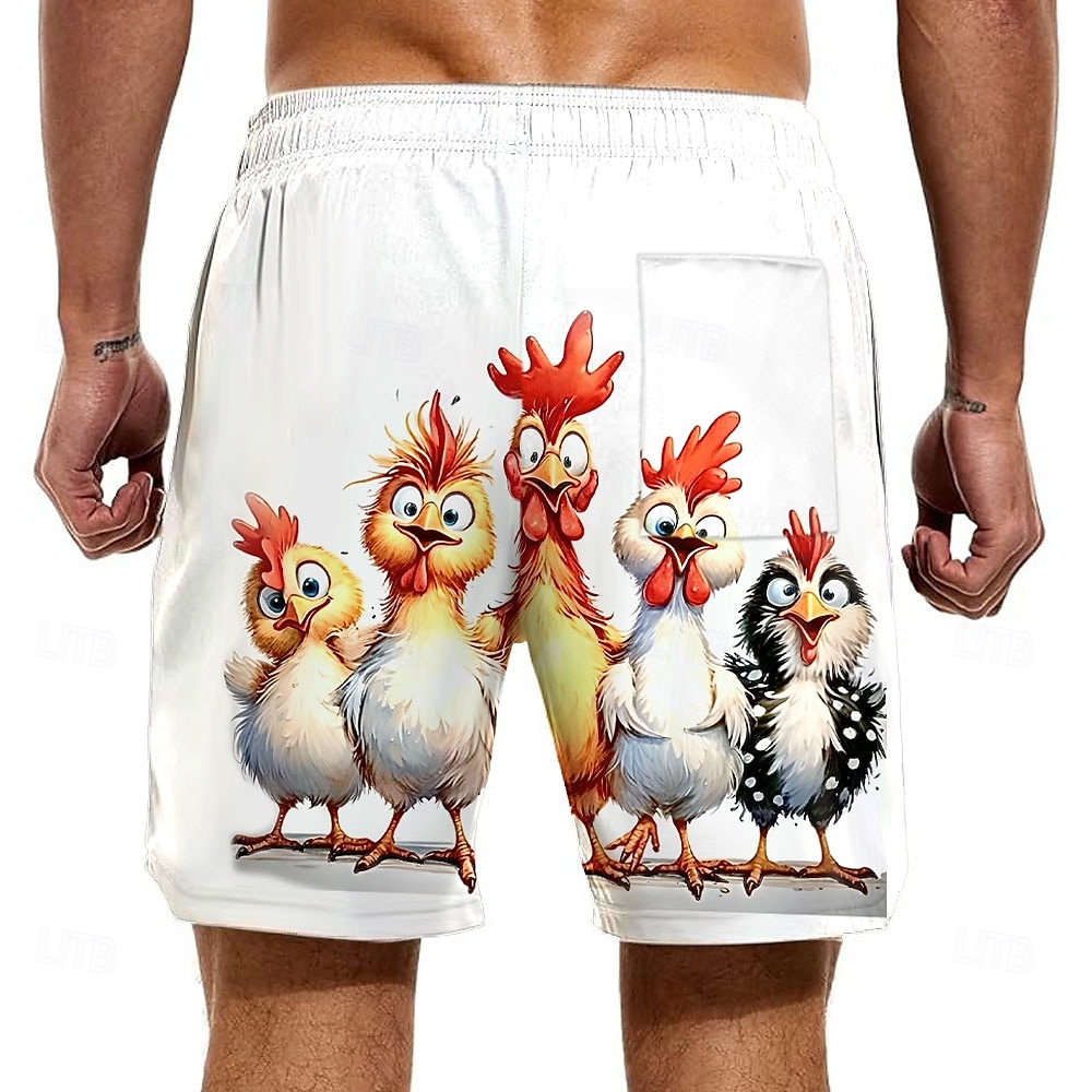 Herre Dyr Dama Morsom Fôret shorts 2 i 1 svømmeshorts Badeshorts Medium Midje Hawaiisk Feriereise Ferie Strand Klær Sidelommer Med kompresjonsforing Elastisk snøring i midjen Designer Klær 2025 - $21.99 –P2