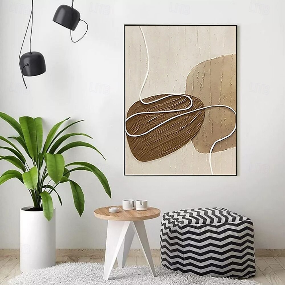 handgjord oljemålning canvas väggdekoration minimalism abstrakt modern för heminredning rullad ramlös osträckt målning 2025 - $50.99 –P2