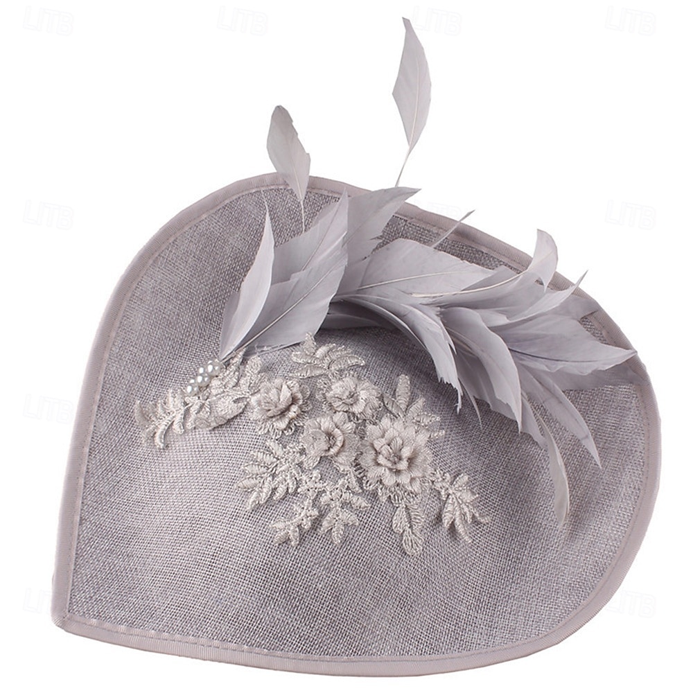Peça para Cabeça Linho Artificial Penas Casamento Festa de Noite Elegante Casamento Com Penas Capacete Chapéu de 2025 por $25.99 –P5