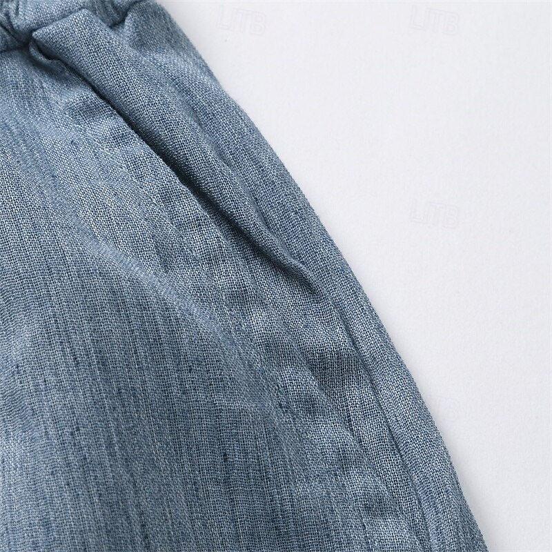 Per uomo Shorts Shorts di Lino Pantaloncini Estivi Shorts da Spiaggia Tasca Coulisse Elastico in vita Semplice Comodità Traspirante Lunghezza al polpaccio Vacanza Ferie Spiaggia Hawaiano Boho Nero del 2025 a $22.99 –P5