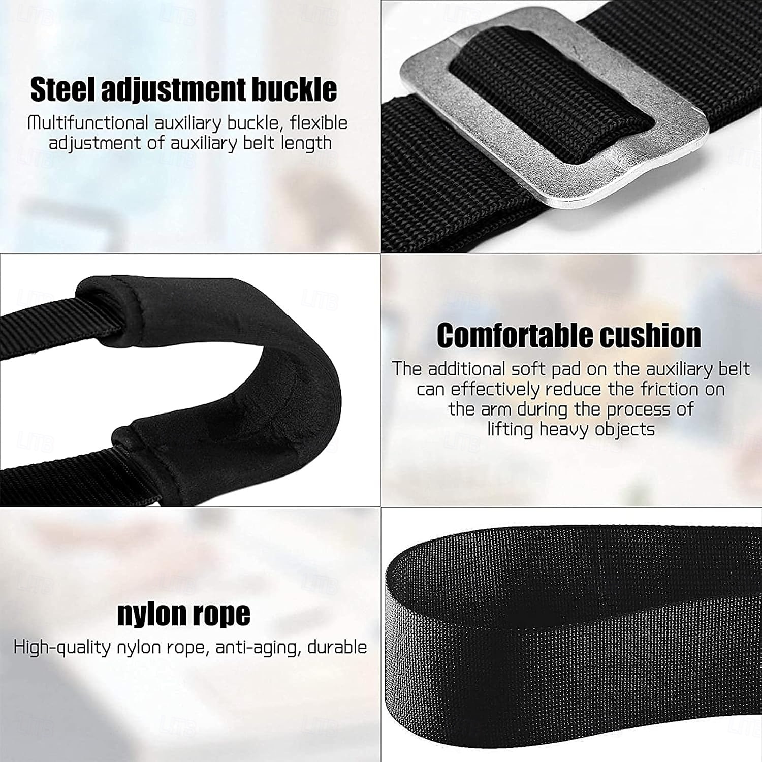 Adjustable Moving Straps, Furniture Moving Straps Lifting Straps for 2 Movers Shoulder Lifting and Moving System for Move Furniture, Appliances, Mattresses, Heavy Objects up to 800 lbs 2025 - $11.49 –P8