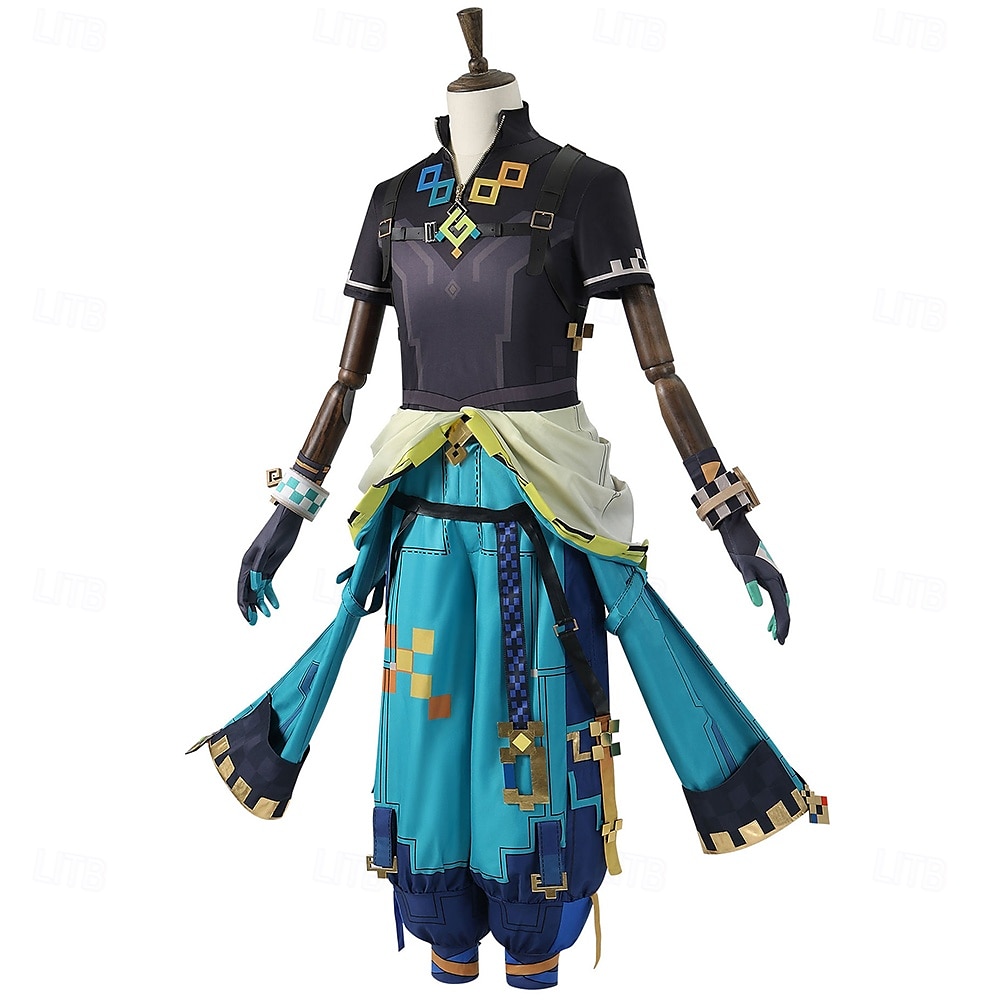 Genshin Impact Kinich Anime Cosplay kostým Boty Cosplay Paruky Cosplay obleky Cosplay Paruky Cosplay boty Karneval Plesová maškaráda Výkon Párty Vrchní deska Kalhoty Korzet Pro Pánské Dospělé 2025 - $69.64 –P2