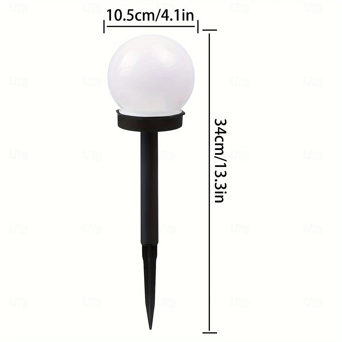 3 יחידות led סולרי מסלול אורות כדור חיצוני עמיד למים אור דשא לד מתאים לגן פארק ותאורת מסלול חיצוני מנורת לילה סולארית 2025 - $21.99 –P9