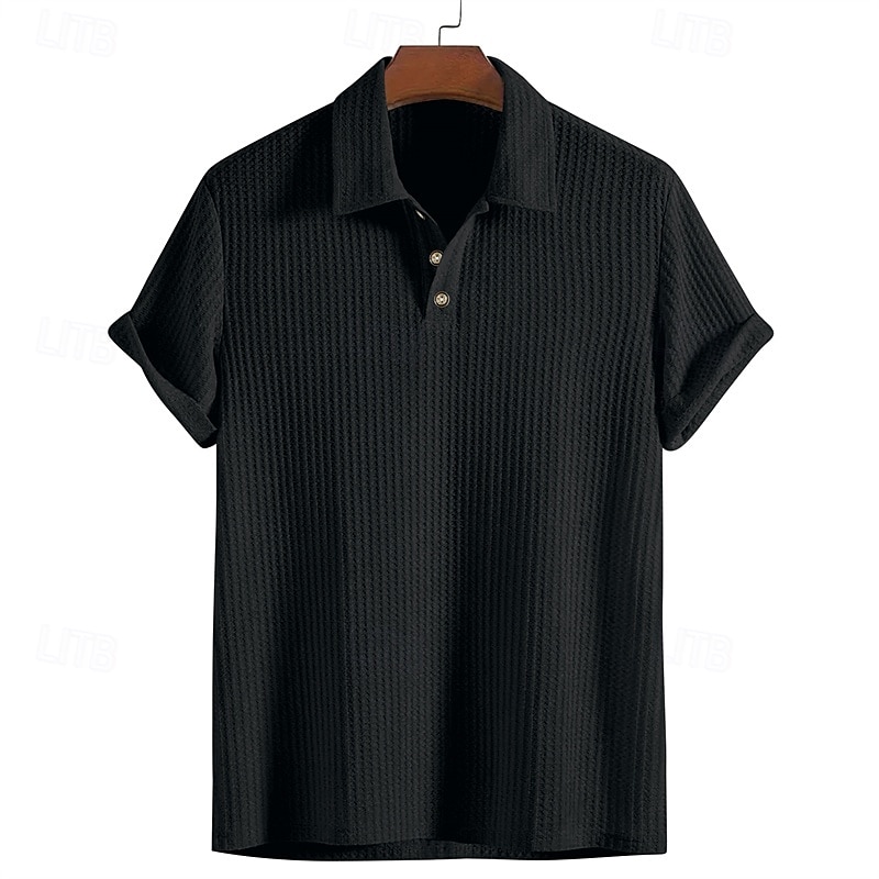 Per uomo Camicia Camicia Estiva Camicia casual Camicia da Spiaggia Camicia con Bottoni Nero Bianco Rosso Borgogna Blu reale Manica Corta Semplice Colletto a Camicia Vacanza Camicia hawaiana del 2025 a $18.49 –P9