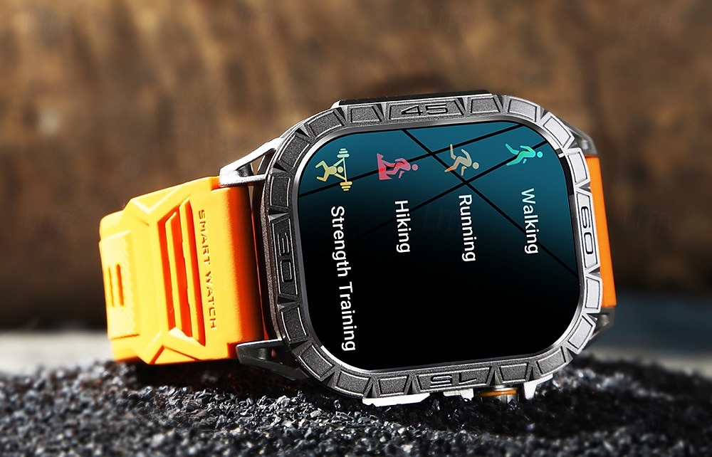 696 K63 Inteligentny zegarek 1.96 in Inteligentny zegarek Bluetooth EKG + PPG Krokomierz Powiadamianie o połączeniu telefonicznym Kompatybilny z Android iOS Damskie Męskie Odbieranie bez użycia rąk 2025 - $65.99 –P11