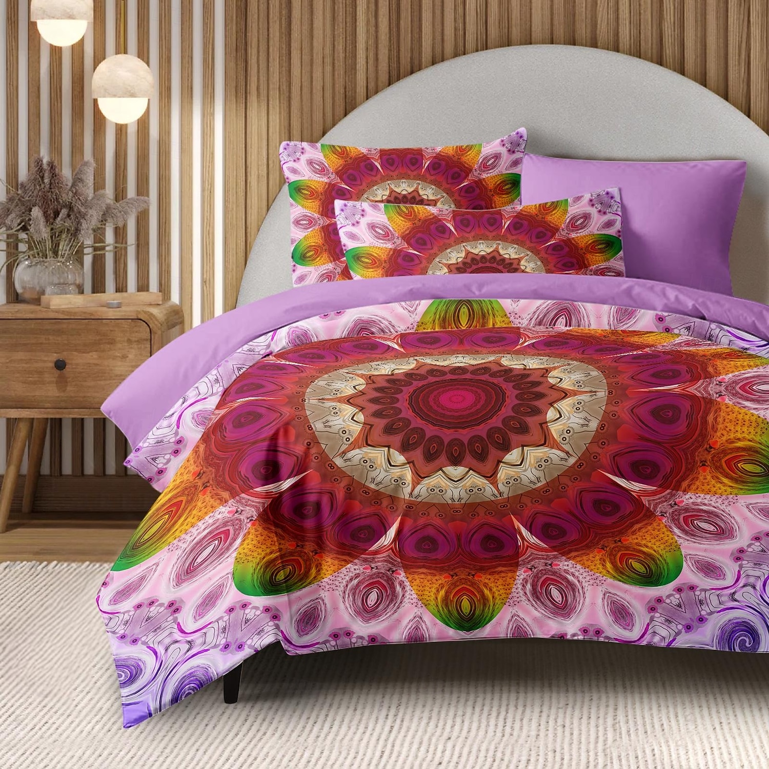 Juego de Funda de Edredón Bohemio Corazón 100% Algodón Suave y Transpirable Ropa de Cama con Impresión Cubierta de Edredón Ligera y Duradera Cómoda para Todas las Estaciones Fácil de Cuidar 2025 - $60.99 –P5