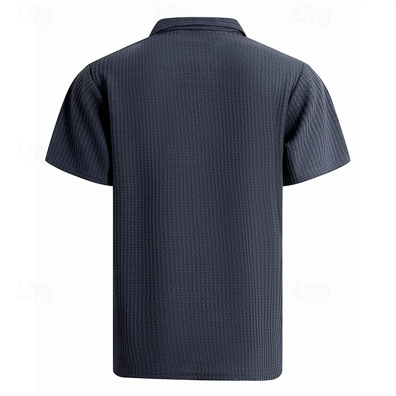 Per uomo Camicia Camicia Estiva Camicia casual Camicia da Spiaggia Camicia con Bottoni Nero Bianco Rosso Borgogna Blu reale Manica Corta Semplice Colletto a Camicia Vacanza Camicia hawaiana del 2025 a $18.49 –P2