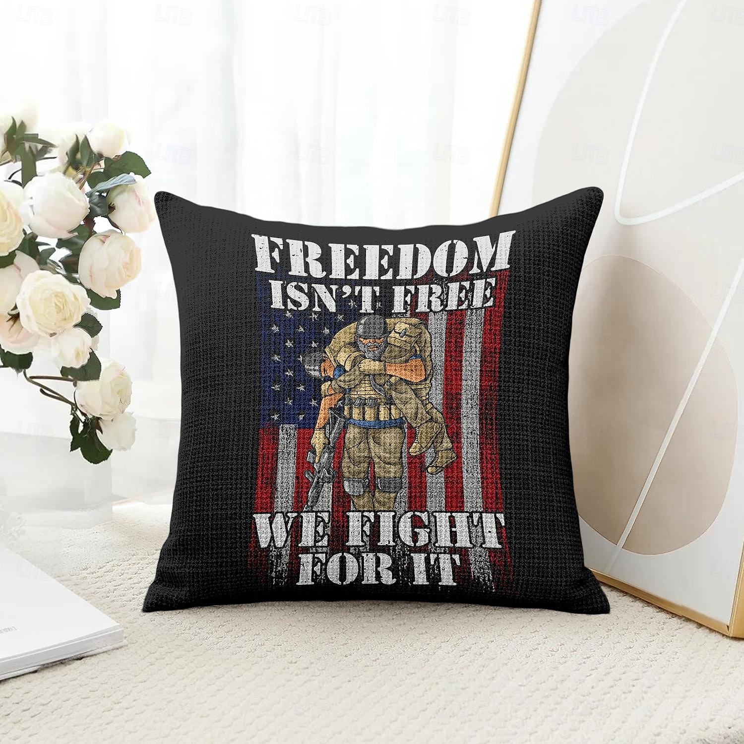 Housse de coussin décorative du jour des anciens combattants 1PC Jour de l'indépendance américaine Aigle douce Housse de coussin carrée pour chambre de salon Canapé Chaise de 2025 ? $12.99 –P5