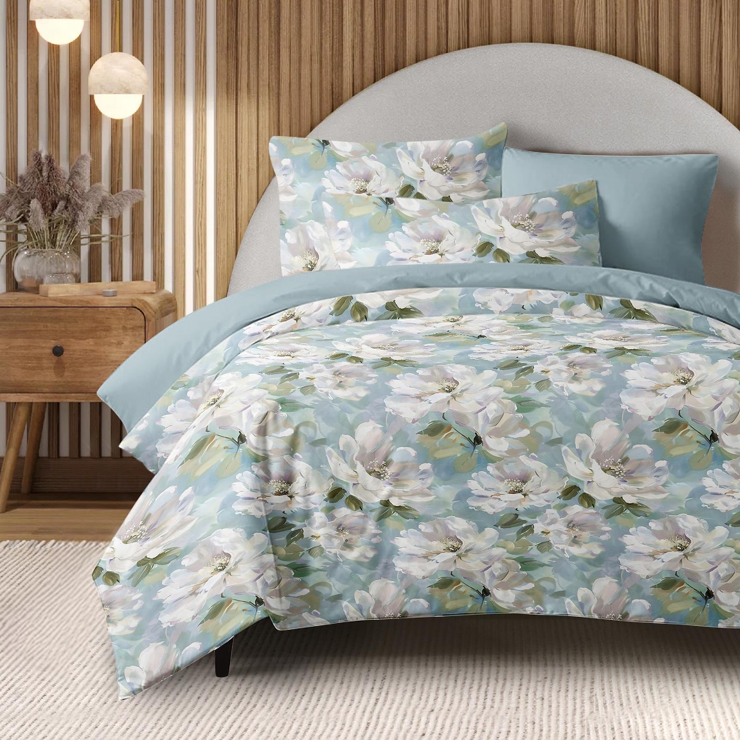Capa de Edredom Floral Romântica Tamanho Duplo Conjunto de Cama Conjuntos de Cama Capa de Colcha Macia e Leve com 2 Cases de Almofada para Verão Primavera de 2025 por $60.99 –P8