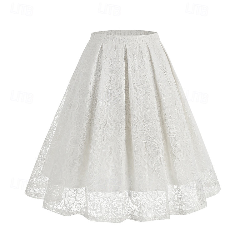 Retro Vintage 1950s Skirt Lace Women's Masquerade Daily Wear Date Bachelorette Party Adults' Skirt 2025 - $21.99 –P1