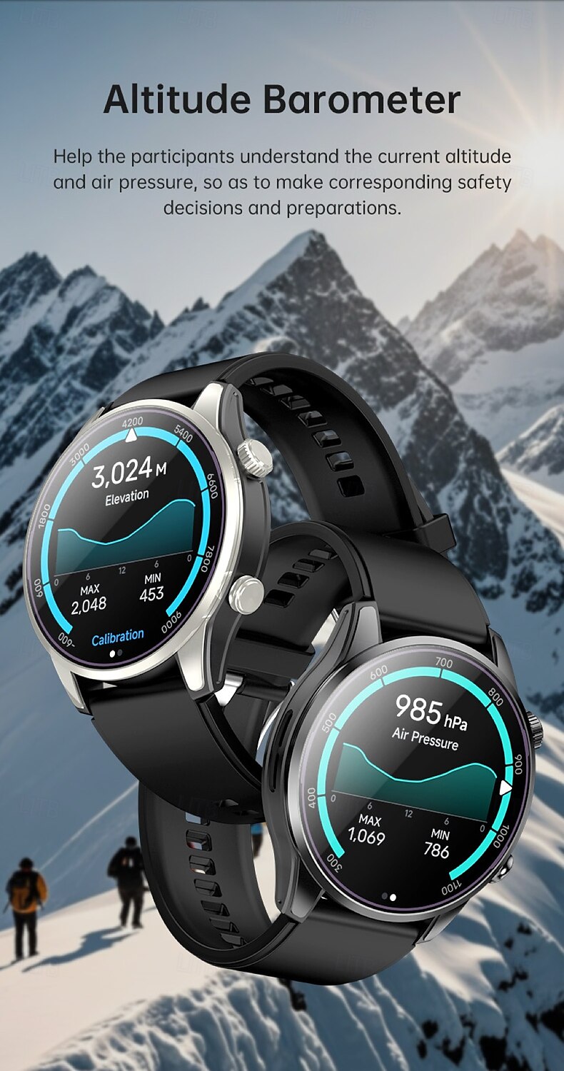 696 G100 Умные часы 1.43 дюймовый Смарт Часы Bluetooth Педометр Напоминание о звонке Датчик для отслеживания сна Совместим с Android iOS Мужчины Хендс-фри звонки Напоминание о сообщении IPX-0 2025 - $78.99 –P6