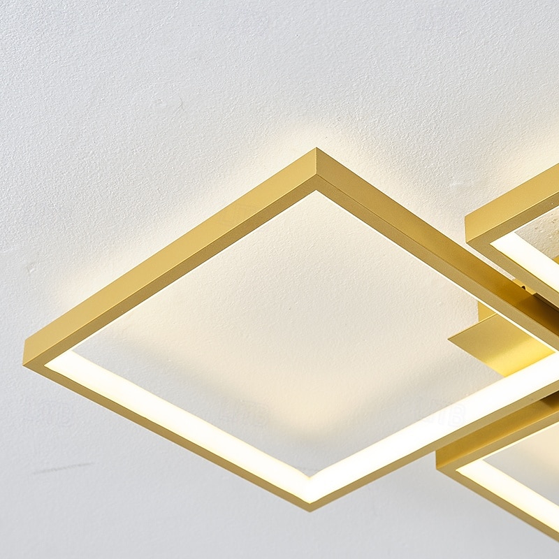 4-Light 73*45/95*68 cm Intensitate Luminoasă Reglabilă Proiectare cluster Forme geometrice Lumini de Tavan Metal Aluminiu silicagel Geometric minimalist Pictate finisaje Negru Modern 110-120V 220-240V 2025 - $109.99 –P9