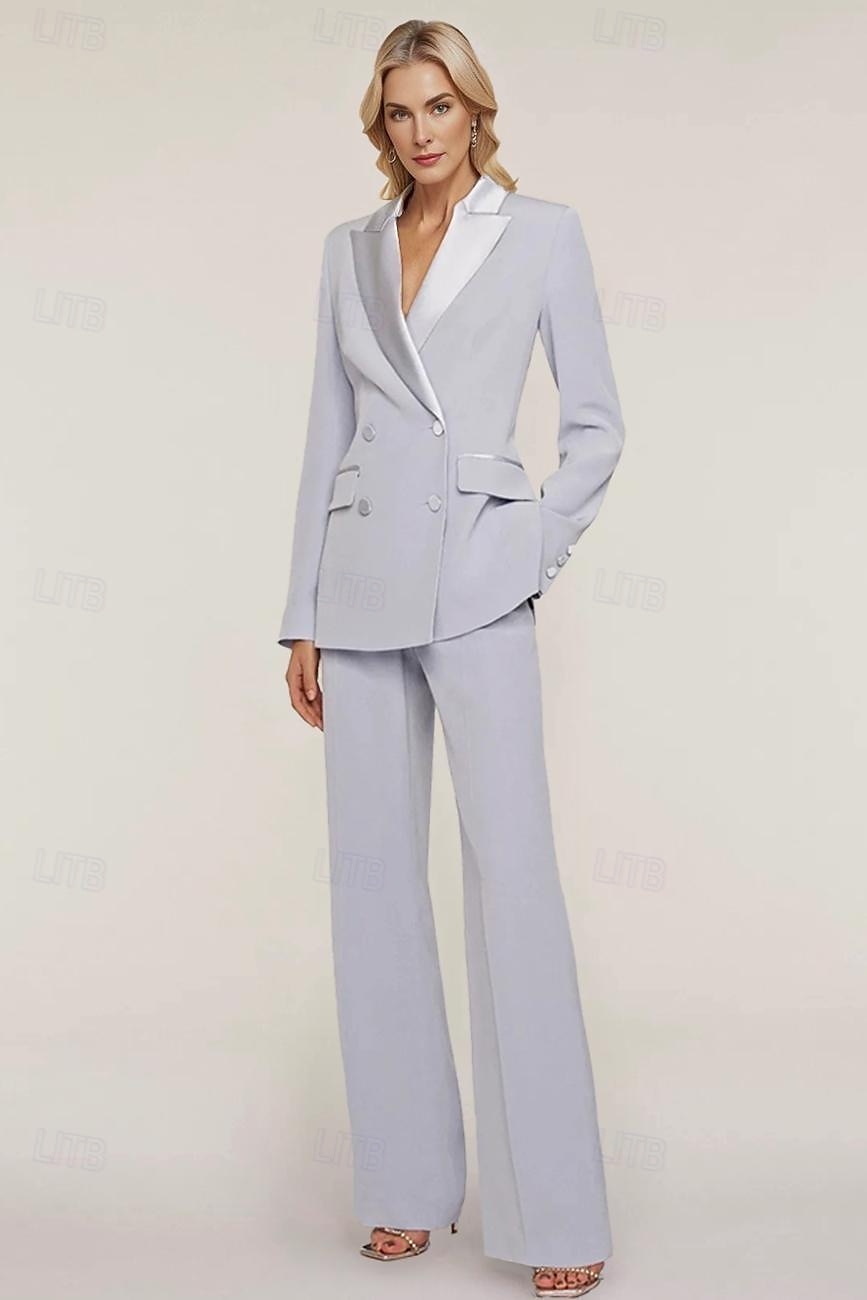 Completo a due pezzi elegante ospite di matrimonio lunghezza alla caviglia manica lunga colletto camicia in chiffon elasticizzato con bottoni 2025 del 2025 a $189.99 –P1