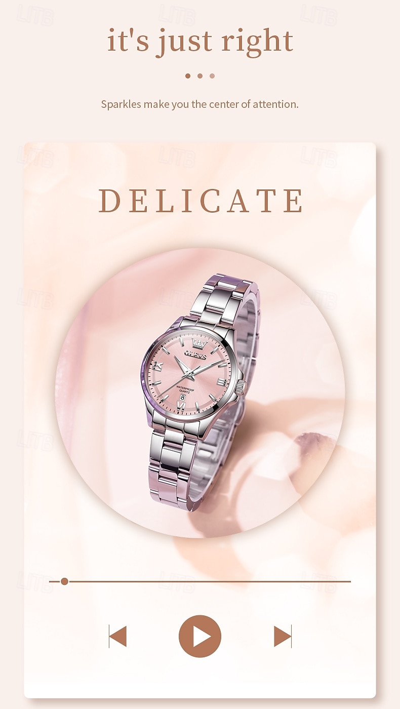 OLEVS 3668 New Women's Quartz Wristwatch Silver Solid Steel Strap Waterpoof Luminous Watch Mother's Day Gift for Woman Simple Fashion Ladies Watch 2026 - $35.99 –P11