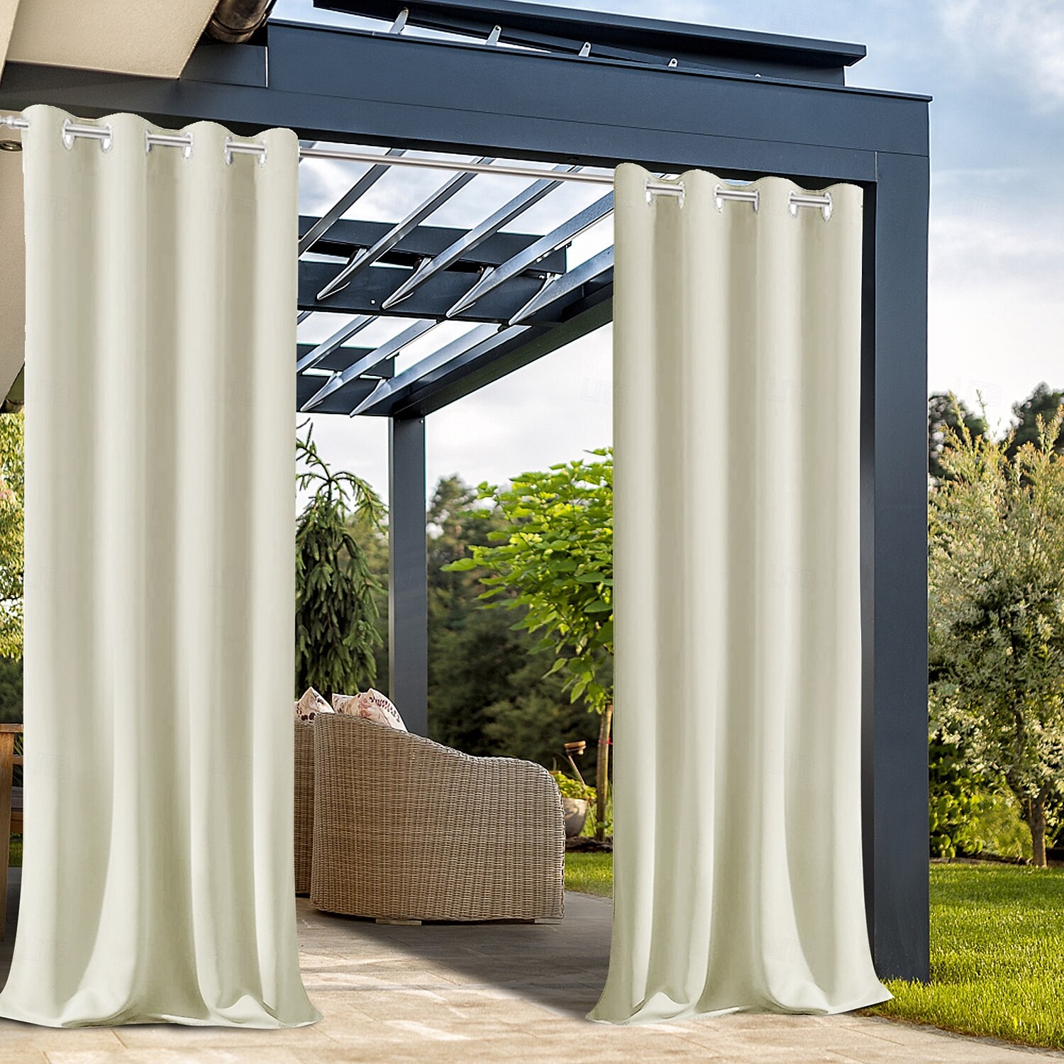 Waterproof Outdoor Curtains for Indoor Wedding Patio Thick Privacy Grommet Curtains for Wedding Bedroom, Living Room, Porch, Pergola, Cabana, 1 Panel 2025 - $34.99 –P9