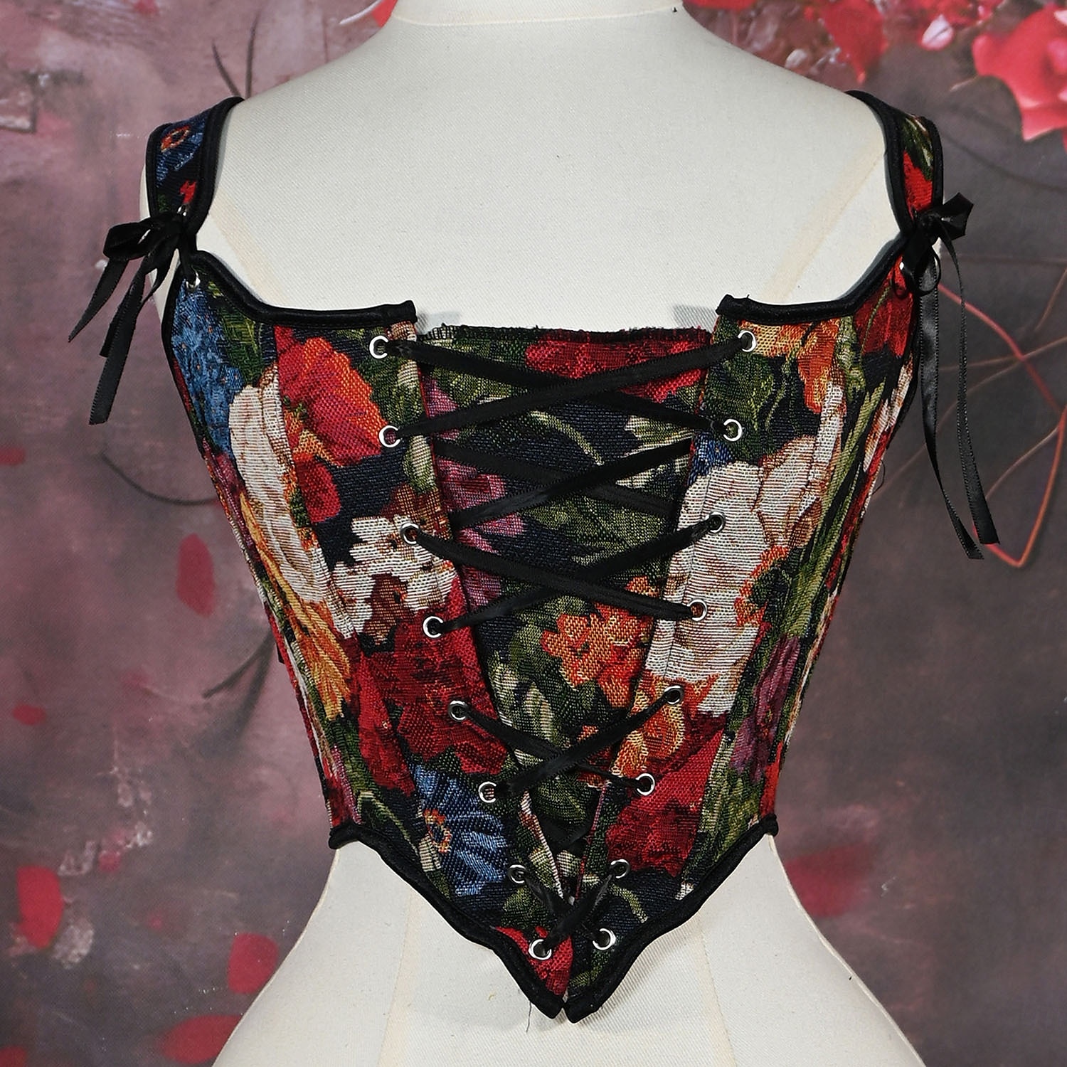 Retró Középkori Reneszánsz Fűző Prsluk Bustier Viking Fűzős Virágos Jelmez Női Kelta Fantasy Mindszentek napja Farsang Teljesítmény Parti LARP Felnőttek Fűző 2025 - $30.99 –P6