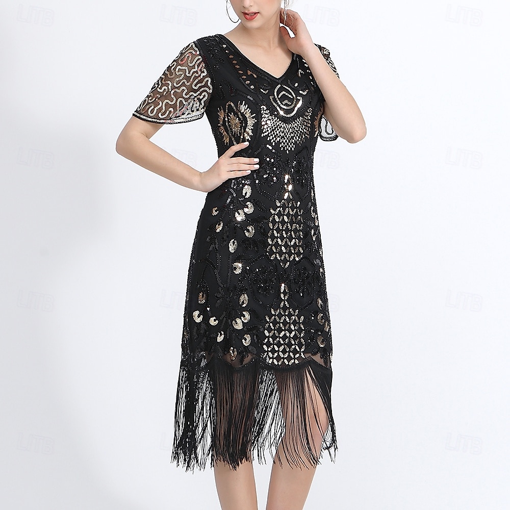 Latin Dance Dress Tassel Pure Color Splicing Women's Performance Training Short Sleeve High Polyester 2025 - $49.99 –P5
