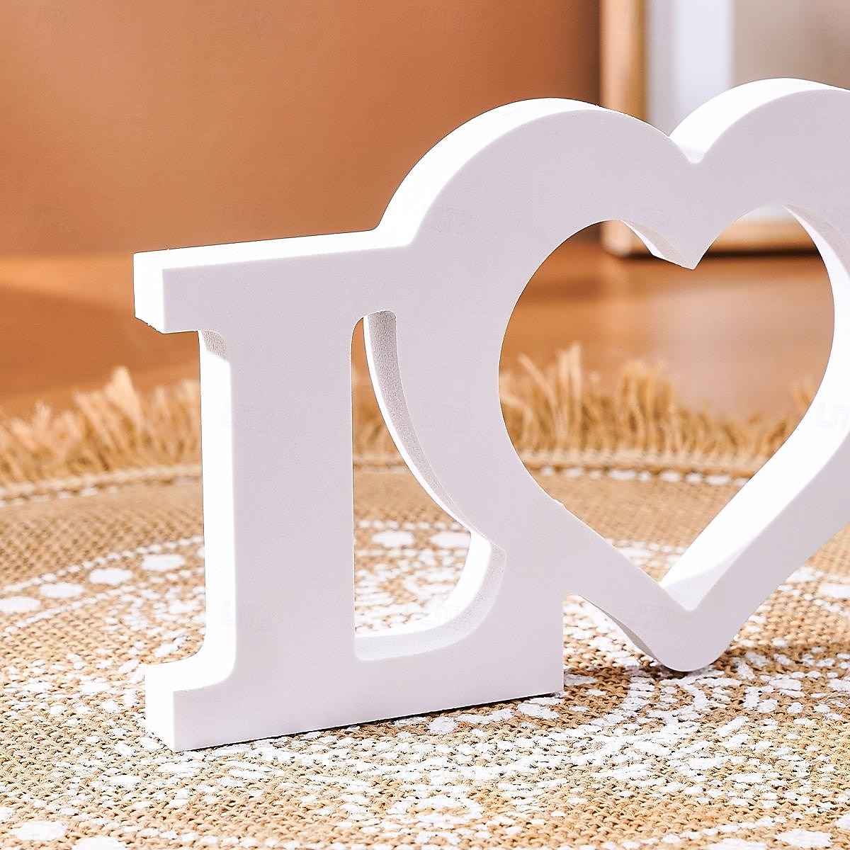 Белая буква «любовь» для украшения стола, отдельно стоящая вывеска из ПВХ, романтическое украшение на день святого Валентина, свадьбу, годовщину, теплое украшение для рабочего стола в помещении для 2026 - $9.99 –P8