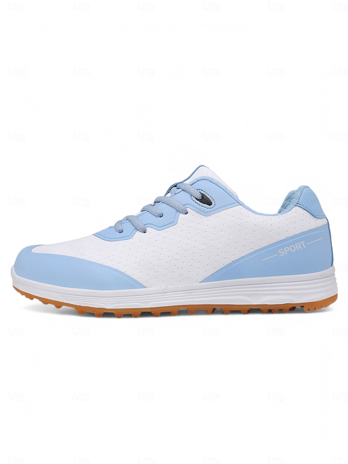 Damen Turnschuhe Flyknit Schuhe Outdoor Täglich Reise Kontrastfarbe Flacher Absatz Runde Zehe Sport Brautkleider schlicht Komfort Wanderschuhe Kunstleder Fliegendes Weben Schnürsenkel Weiß / Blau 2026 - $69.99 –P3