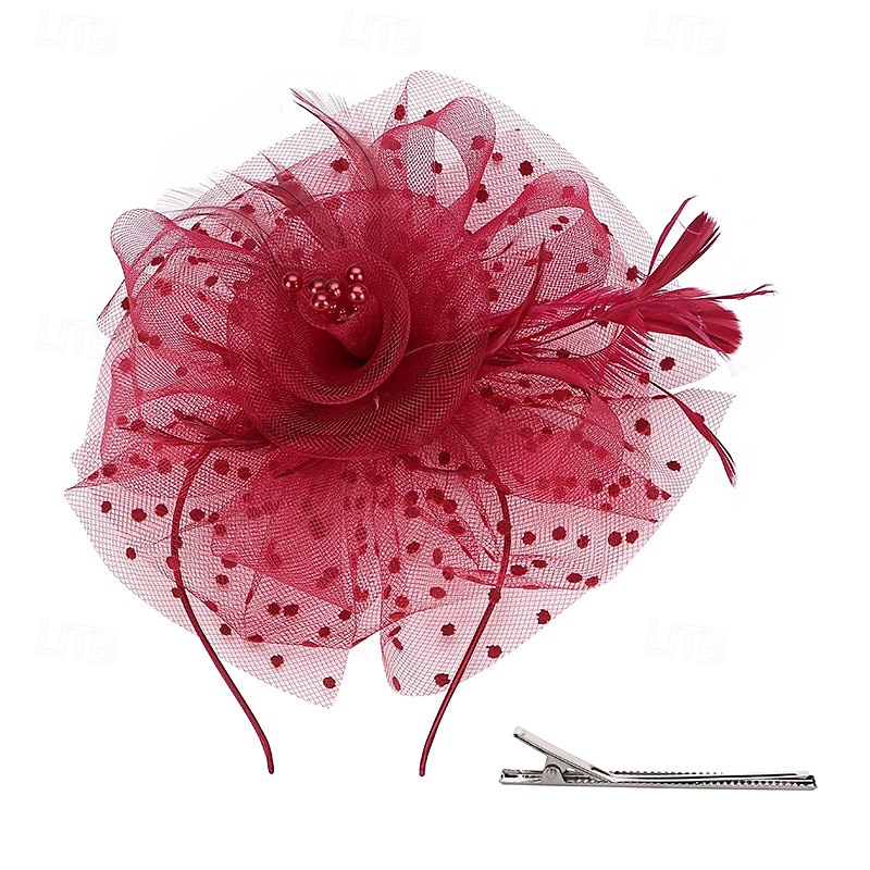 Peça para Cabeça Tule Penas Casamento Festa de Noite Elegante Casamento Com Penas Capacete Chapéu de 2025 por $12.99 –P10
