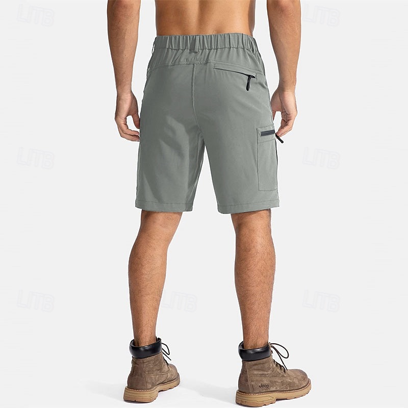 Муж. Спортивные шорты Шорты-карго Уличные шорты Шорты для туризма и прогулок Эластичная талия Карман на молнии Полотняное плетение Дышащий Быстровысыхающий Короткие 2026 - $39.99 –P12