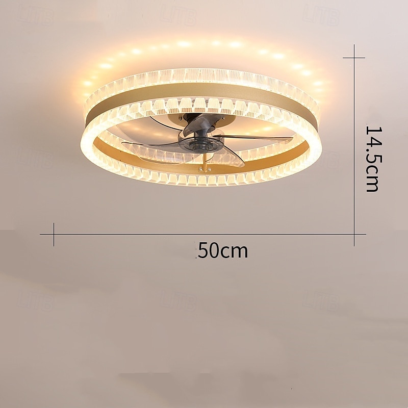 50 cm Tompítható Mennyezeti ventilátor Fém Akril Modern Skandináv stílus 220-240 V 2025 - $270.59 –P3