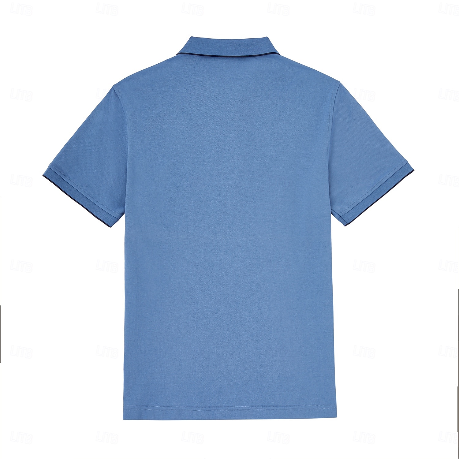 Pulover polo tricotat pentru bărbați, din amestec de mătase și bumbac, stil business casual, cu rever, mânecă scurtă, formal, cu fermoar, în blocuri de culori, vară, negru, albastru, gri 2025 - $49.99 –P8