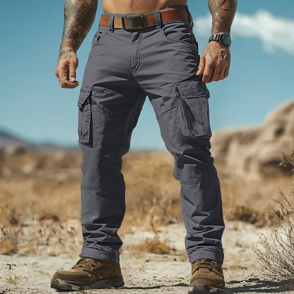 Per uomo Pantaloni Cargo Pantaloni da Lavoro Pantaloni da escursionismo Multi-tasche Gamba Dritta Semplice Traspirante Indossabile Lunghezza intera All'aperto Quotidiano Campeggio & Escursionismo del 2025 a $32.99 –P7