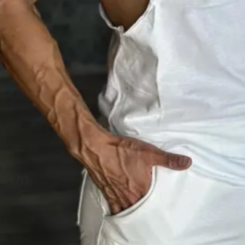 Canotta da uomo in modal, canottiera intima, senza maniche, senza maniche, scollo a U, bordo grezzo, estiva, semplice, alla moda, classica, comoda, casual, sportiva, da casa, nera, bianca, cachi, maglietta da uomo del 2025 a $12.99 –P3
