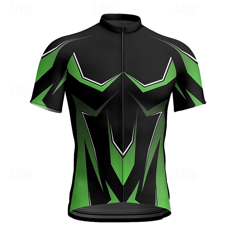 Homme Maillot Velo Cyclisme Manche Courte Cyclisme Tee-shirt Maillot avec 3 poches arrière VTT Vélo tout terrain Respirable Séchage rapide Conception anatomique Mèche Bleu Vert Des sports Vêtement de 2025 ? $25.99 –P3