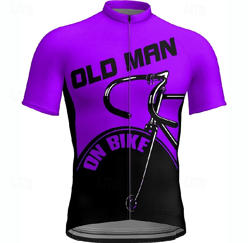 Voor heren Wielrenshirt Korte mouw Fietsen T-shirt Shirt met 3 achterzakken Bergracen Ademend Sneldrogend Anatomisch ontwerp Lampenkatoen Geel Rood Blauw Sport Kleding 2025 - $24.99 –P20