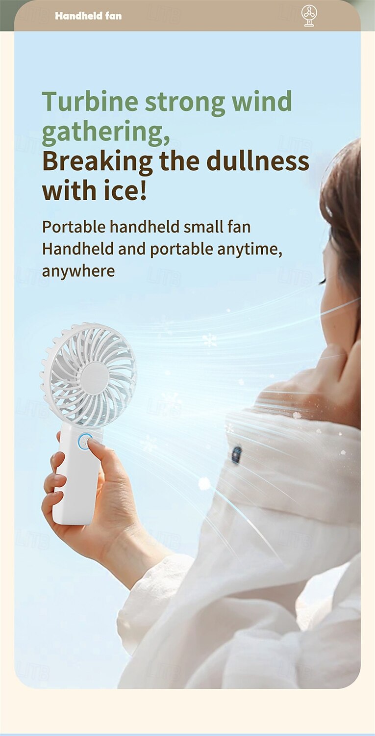 3-Speed Portable Cooling Fan – USB Rechargeable Handheld Electric Fan with 1200mAh Battery for Personal Use 2025 - $13.99 –P9