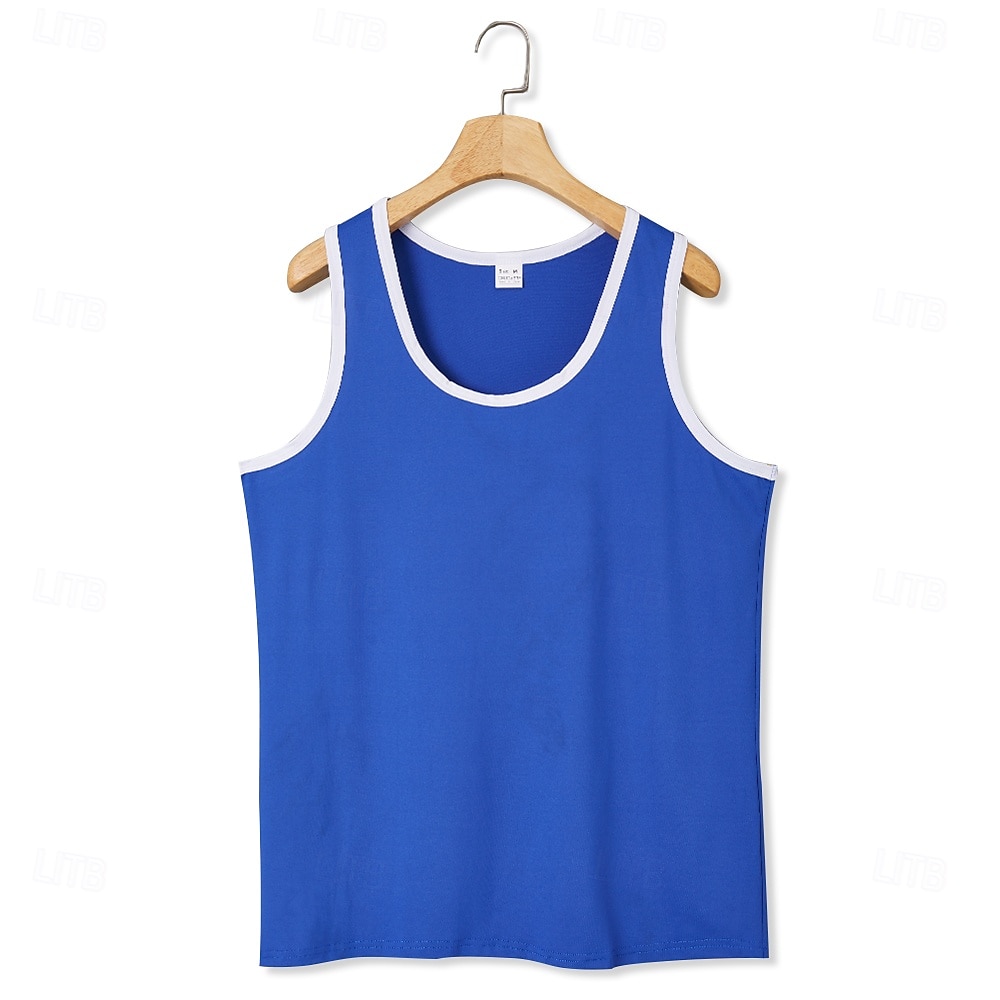Men's Tank Top Vest Undershirt Sleeveless Shirt Sleeveless U Neck Summer Solid Color Plain Fashion Classic Comfortable Color Block Street Casual Sports Black White Red Top Tee for Men 2025 - $10.49 –P1