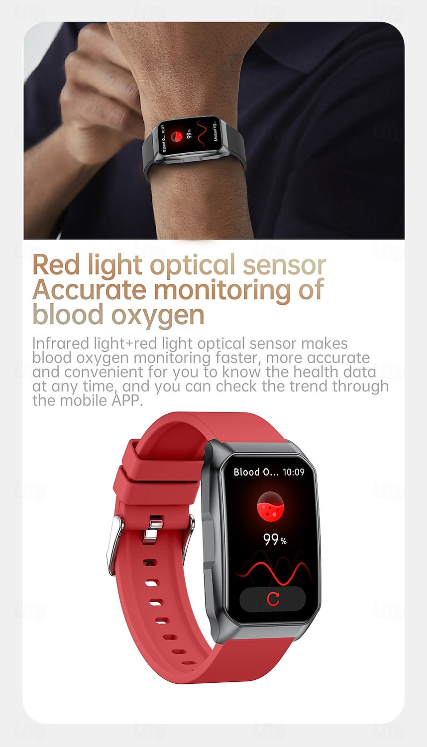 Cardica Men's Smart Watch Blood Glucose Monitor Bluetooth Call Blood Pressure Heart Rate IP68 2025 - $39.99 –P6
