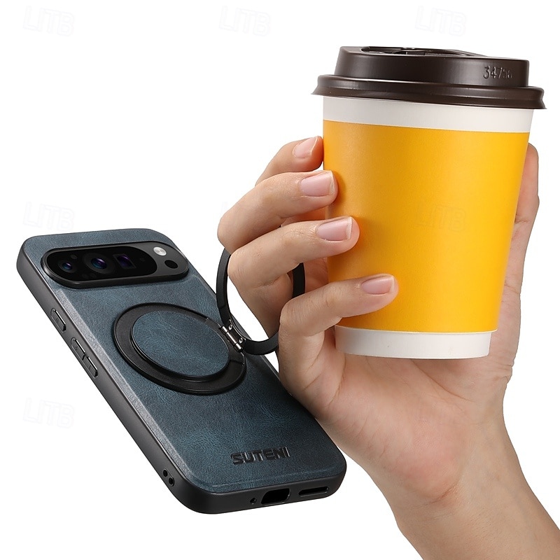 Phone Case For Google Pixel 9 Pro Pixel 9 Pro XL Pixel 8 Pro Pixel 8 Pixel 9 Pixel 7 Pixel 7 Pro Pixel 6 Pixel 6 Pro Back Cover with Stand Holder Magnetic Support Wireless Charging Retro TPU PU 2025 - $25.99 –P5