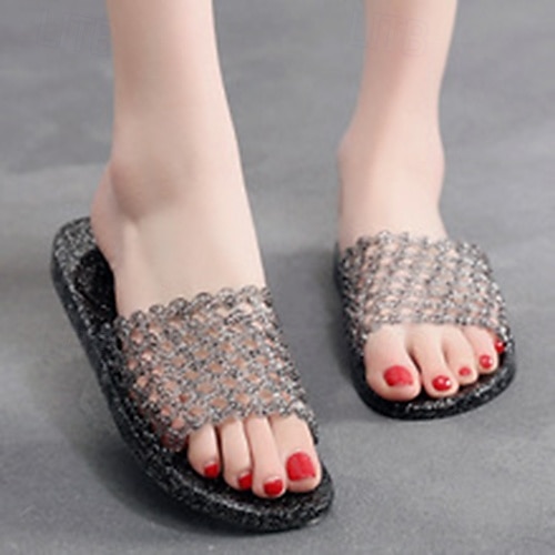 Chaussons en cristal pour femmes à la maison antidérapants inodores épais bas résistants à l'usure chaussons de douche tirés droits pour femmes de 2025 ? $10.99 -P6