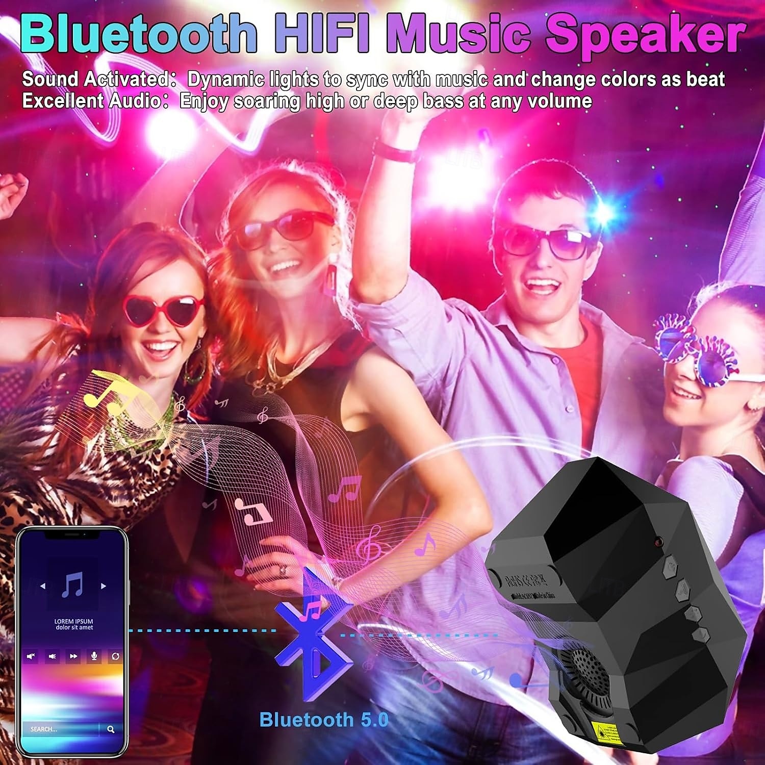 звездный проектор с bluetooth-динамиком, удаленный проектор галактики, северное сияние, проектор полярного сияния с луной, звездный ночник, проектор для спальни, домашнего кинотеатра, детей, взрослых, 2025 - GBP £46 –P1