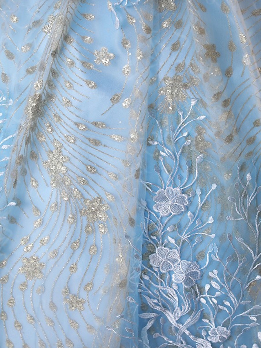 Plesové šaty A-Linie Šaty Quinceanera Elegantní Šaty Svatební Svatební host Na zem Bez rukávů Pod rameny Krajka S hlubokým výstřihem na zádech s Sklady Flitry 2025 2025 - $114.99 –P4
