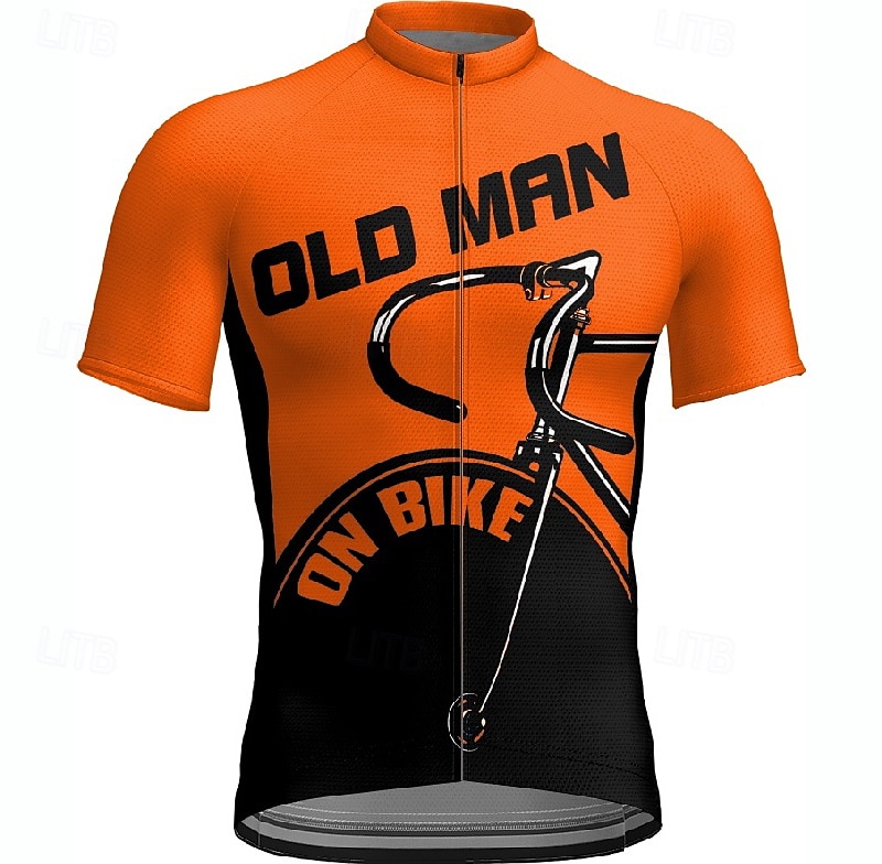 Voor heren Wielrenshirt Korte mouw Fietsen T-shirt Shirt met 3 achterzakken Bergracen Ademend Sneldrogend Anatomisch ontwerp Lampenkatoen Geel Rood Blauw Sport Kleding 2025 - $24.99 –P10