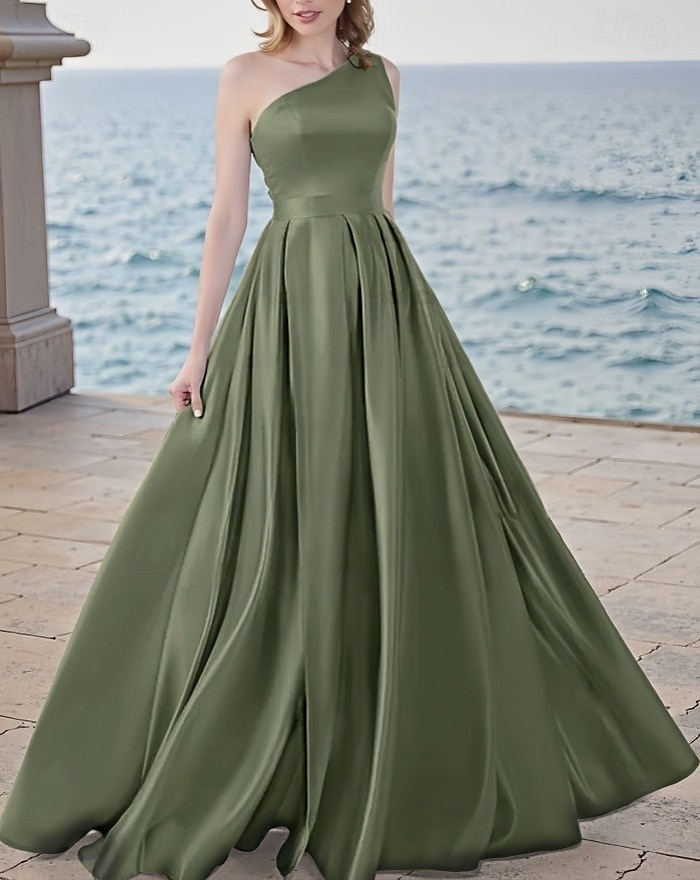 Šaty A-Line Večerní Elegantní Šaty Večerní Párty Black Tie Gala Podlahová Délka Bez Rukávů V Krku Chiffon s Plisováním Kapsa 2025 - $184.99 –P1