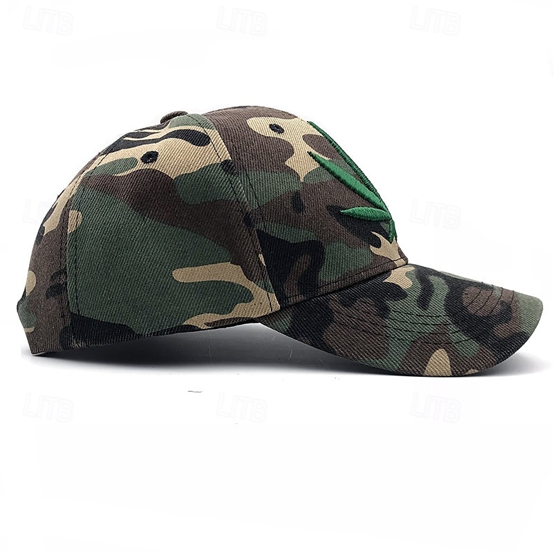 Herren Baseballkappe Sonnenhut Trucker-Kappe Schwarzgrau Schwarz Grün 100% Polyester Bestickt Mode Lässig Täglich Festival Botanisch Palmblatt Verstellbar Sonnenschutz Atmungsaktiv 2025 - $8.25 –P7